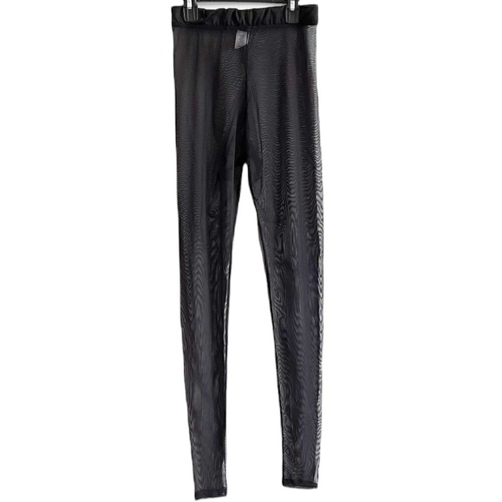 Fashion Nova Black Mesh Cover Up Pants - Medium - Picture 2 of 5